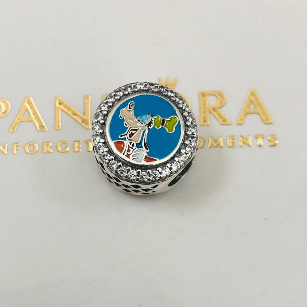 🌞📖2024 Autograph WDW DL Disney Parks Goofy Pandora Bead Charm